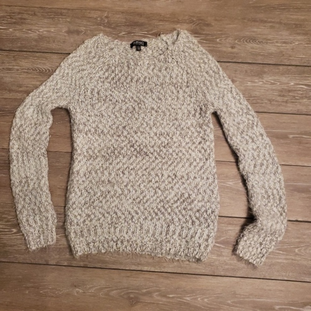 Buffalo David Brotton grey & white sweater small
